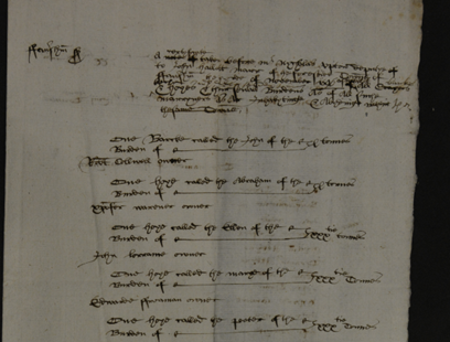 A survey of Faversham ships with their owners, 1596 (Kent Local History and Library Centre, FA CPM 33)